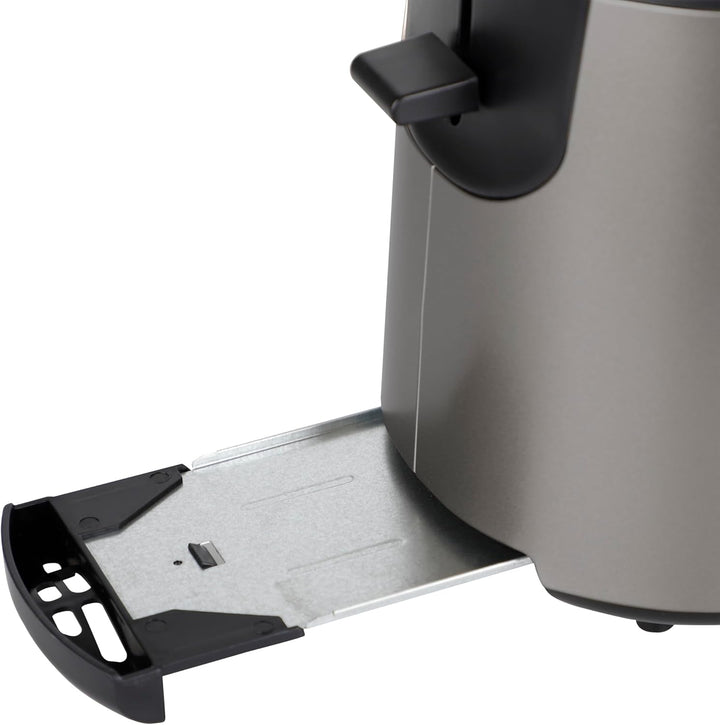 EMERIO Edelstahl Toaster mit integriertem Brötchenaufsatz | Inox Edition | 2 Toastschlitze | Zentrie