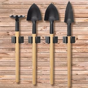 3-H 15 Stück Besenhalterung Wand Stahl Gartengerätehalter Gerätehalter Set Wandhalter für Haus Garte