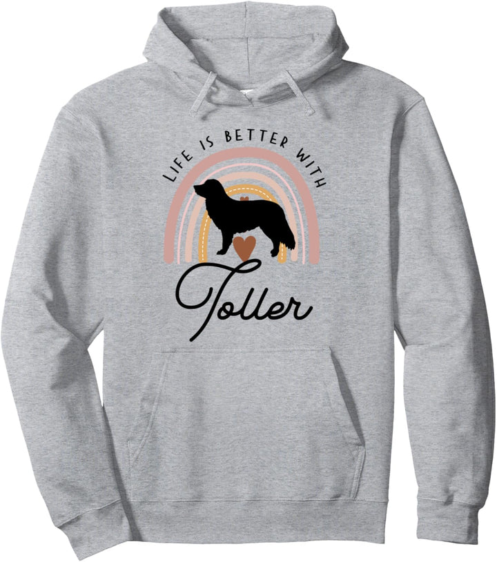 Das Leben ist besser Nova Scotia Tolling Retriever Toller Rainbow Pullover Hoodie