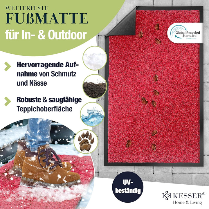 KESSER Schmutzfangmatte, Profi Fussmatte in vielen Grössen, Türmatte, Teppich, Fussabtreter &amp; Fussab