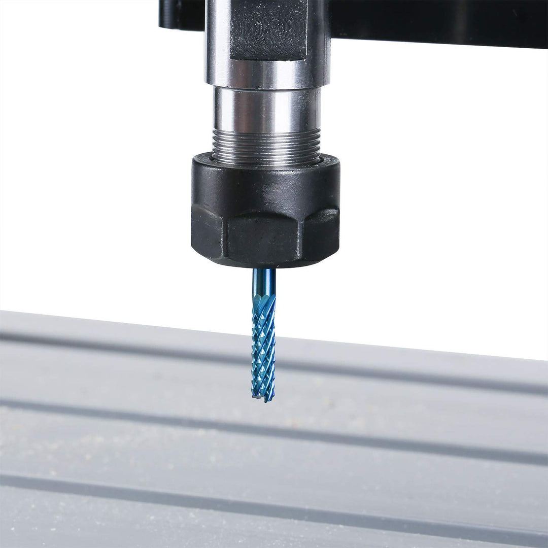 SainSmart Genmitsu CNC-Fräser, 10 Stück, Nano Blue Coat, 1,5 – 3,175 mm, Schaft 1/8, 1.5-3.175mm