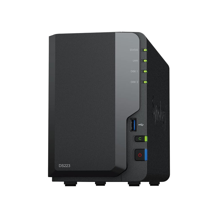 Synology DS223 2-Bay Diskstation NAS (Realtek RTD1619B Quad-Core 2GB Ram 1xRJ-45 1GbE LAN-Port) 20TB