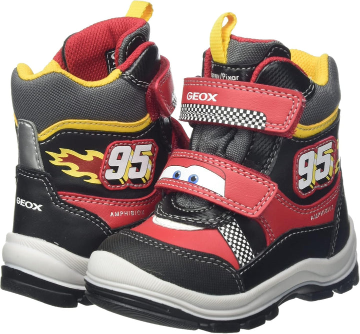 Geox Jungen B Flanfil Boy B AbxANKLE BOOTS 22 EU Red Black, 22 EU Red Black