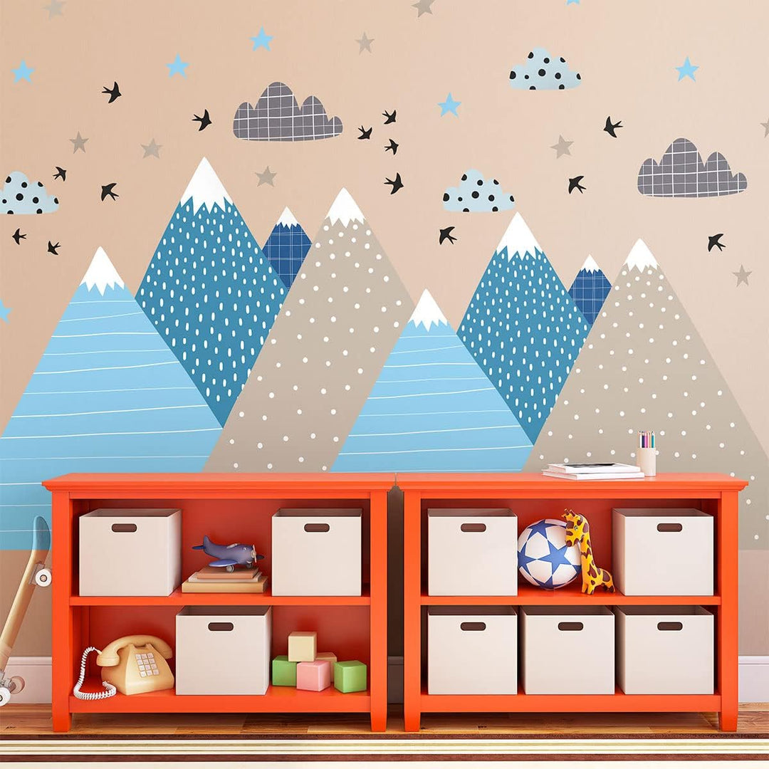 Wandsticker Kinder Deko Babyzimmer Wandsticker Kinder Wandsticker skandinavische Berge Lynka H80 x L