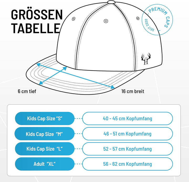 Du Hirsch Bayerisches Snapback Cap Kinder Servus Hellgrau Filz One Size