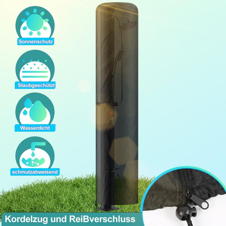 Solardusche 20L Solar Gartendusche warmes Wasser max. 60°C ohne Stromanschluss Pooldusche Camping mi