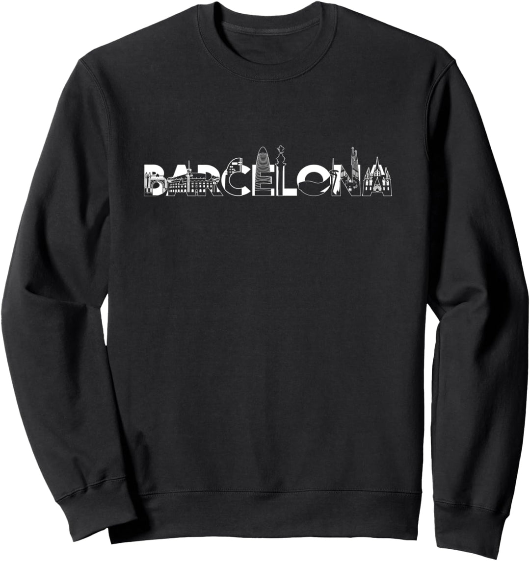 Silhouette der Skyline von Barcelona Sweatshirt