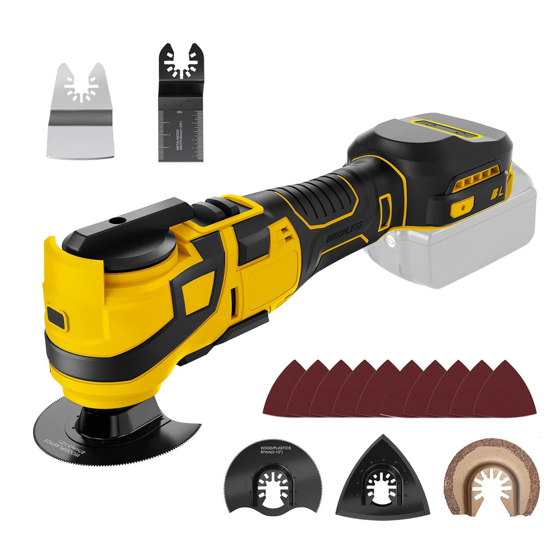 WingFly Akku-Multifunktionswerkzeug für Dewalt 18V,20v, Oszillierendes Multitool 6 Einstellbare Gesc