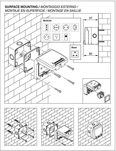Scame Protecta - Steckdose M95 Schweiz 10 A 250 V