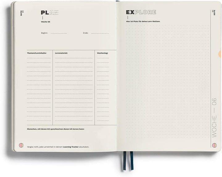 LEUCHTTURM1917 367500 Learning Journal Composition (B5), Flexcover, Pacific Green, Deutsch Deutsch P