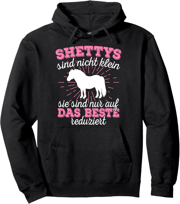 Shetty Shetland Pony Pferd Reiterin Damen Mädchen Geschenk Pullover Hoodie