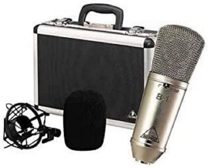 Behringer B-1 Goldbedampftes Grossmembran-Studio-Kondensatormikrofon, Silber Silber B-1 Single, Silb