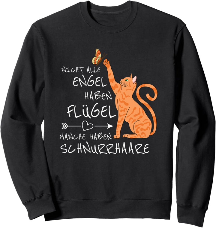 Katzenbesitzer haben Katzen mit Schnurrhaare Engel Kätzchen Sweatshirt
