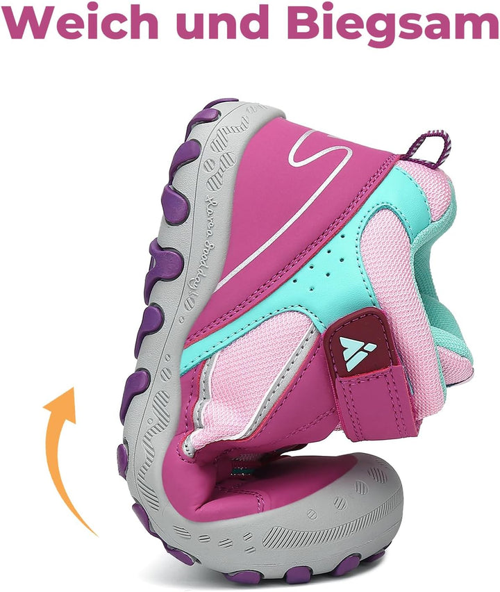 Mishansha Kinder Trekking- & Wanderschuhe Jungen Mädchen Wanderstiefel Outdoor Trekkingschuhe 27 EU