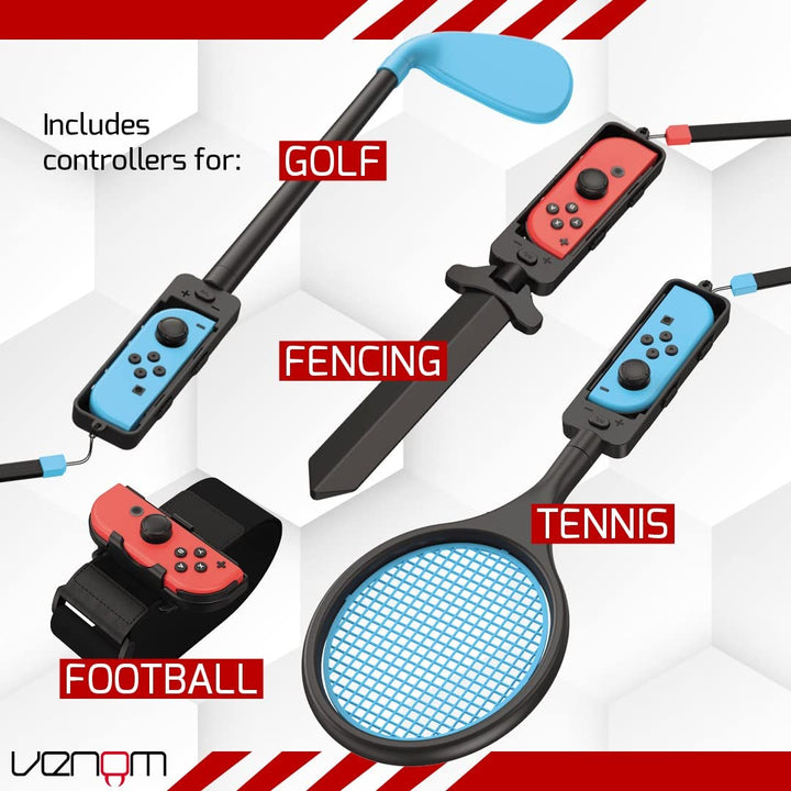 Venom 8-in-1-Sportzubehörpaket (Nintendo Switch)
