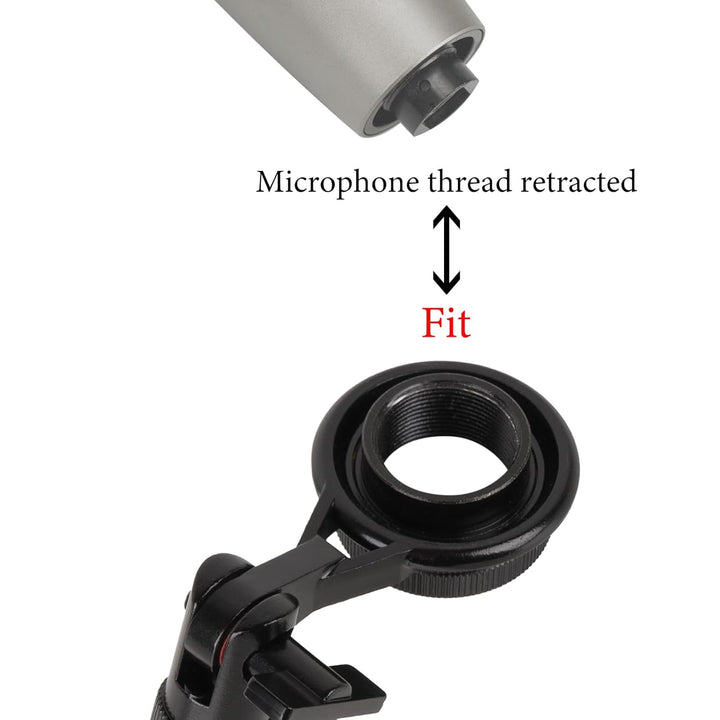 Geekria for Creators Mikrofonständer Halterung für Mikrofone mit 22 mm Gewinde, Mikrofon-Stosshalter