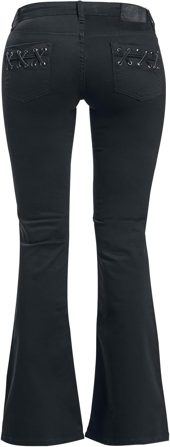 Black Premium by EMP Damen Schwarze Jeans mit Schlag W29L32