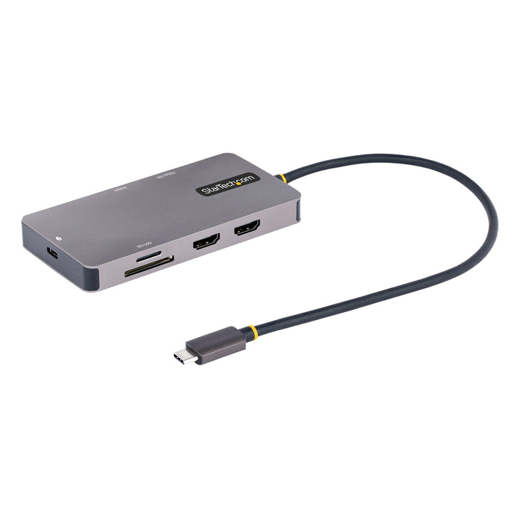 StarTech.com USB C Multiport Adapter, USB C auf Dual HDMI Video, 4K 60Hz, 5Gbit/s USB-A Hub, 100W PD