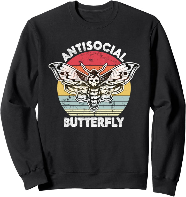 Antisocial Butterfly, Lustiger Introvertierter, Retro Sweatshirt