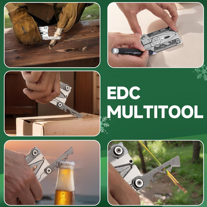 NexTool Faltbares Multitool,Kreditkarten Multi Tool 20 in 1 Edelstahl Wallet Multitool Werkzeug mit