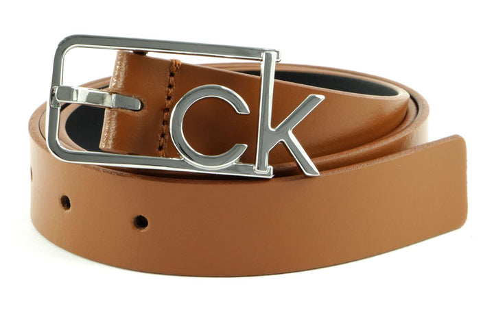 Calvin Klein Big CK Square Buckle Belt W95 Cognac