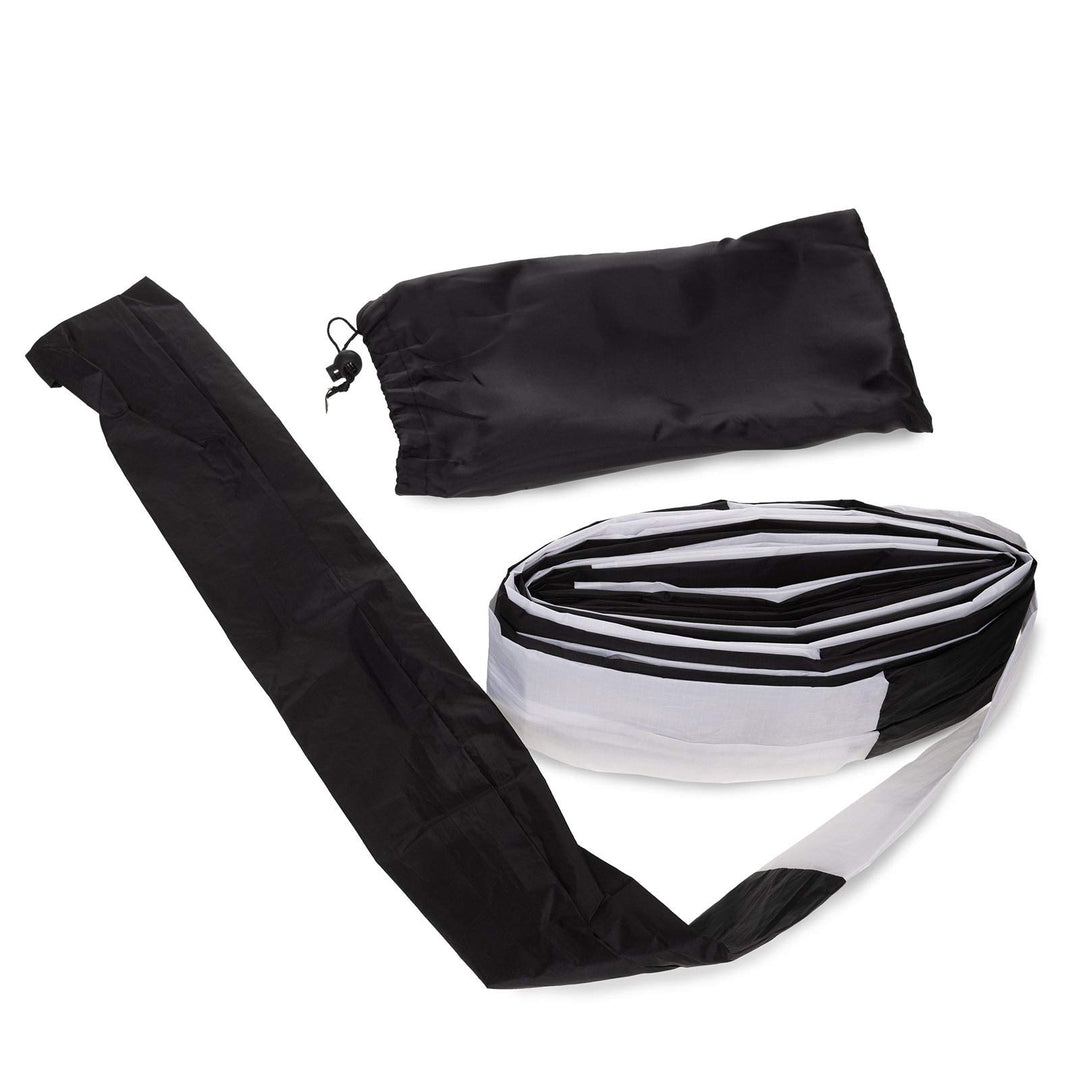 Skymonkey Tubetail Drachenschwanz, Schlauch [10m; 15m], schwarz-weiss 15.0 Meter, 15.0 Meter