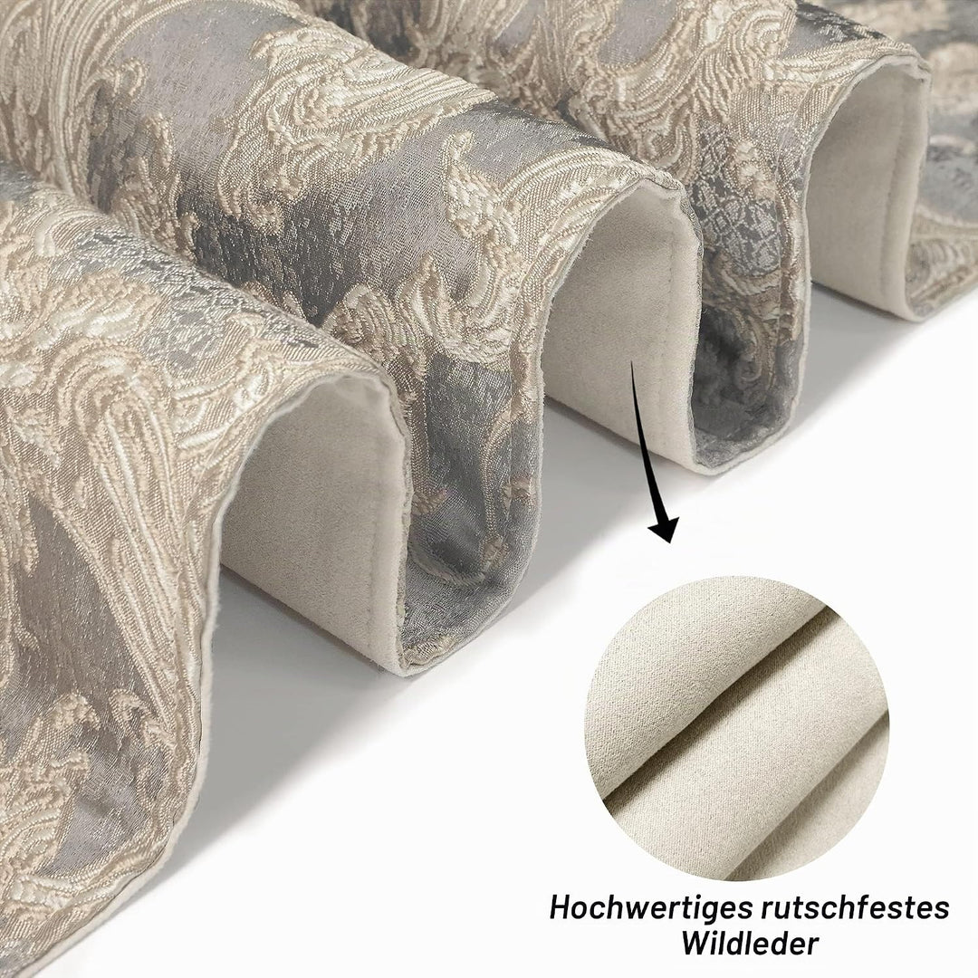 TOPLUXE Platzsets 6er Sets Jaquard Tischset Abwaschbar 30x45cm Platz-Matten für Esstisch Urlaub Part
