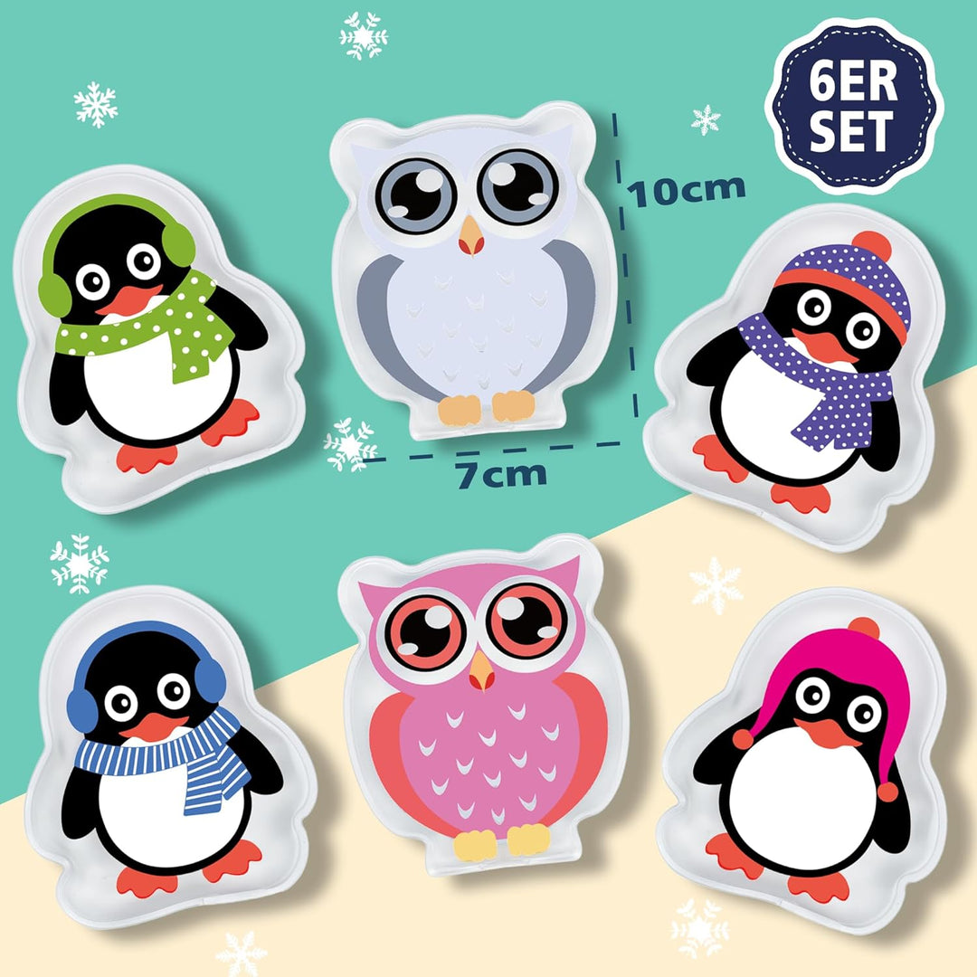 Handwärmer Taschenwärmer Kinder Wiederverwendbar, 6er-Set Handwärmer Knick Taschenwärmer Weihnachten