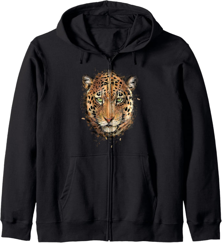 Leopard Gepard Cheetah Jaguar Tier Geschenk Kapuzenjacke