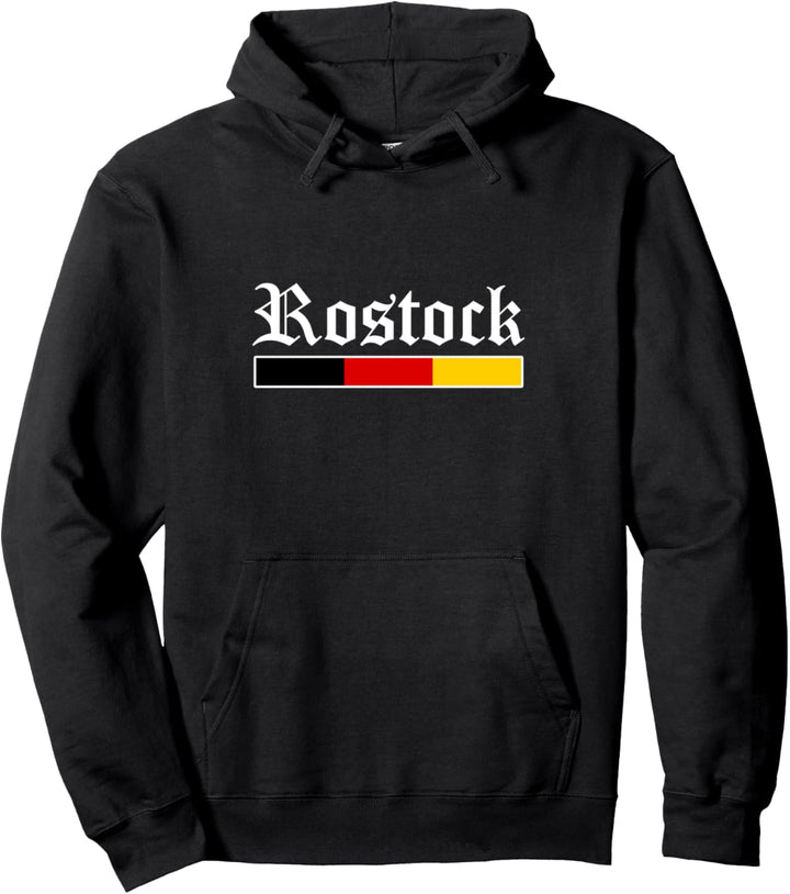Rostock Stadt Deutschland Flagge Heimat Souvenir Rostock Pullover Hoodie