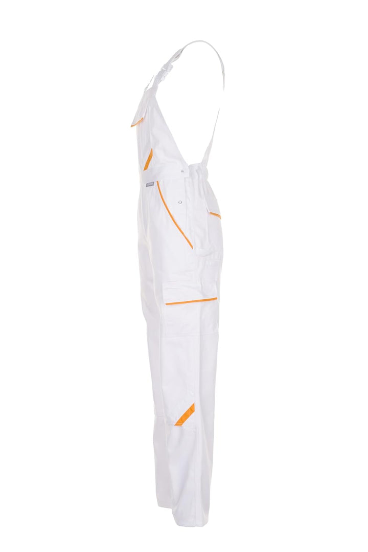 Planam Highline Herren Latzhose reinweiss gelb Modell 2337 Grösse 48 reinweiss/gelb 48, reinweiss/ge
