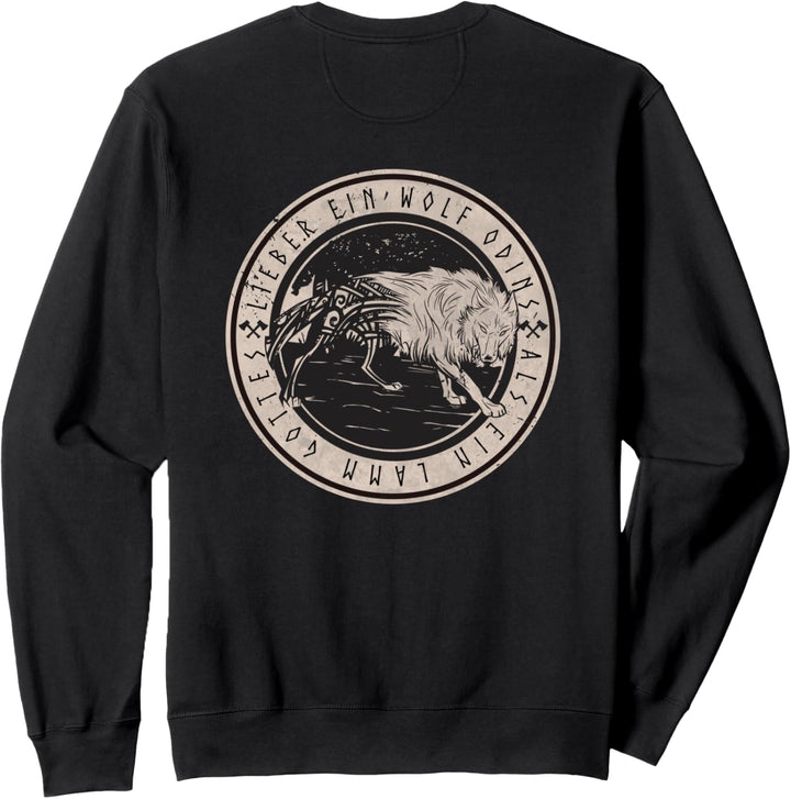Nordische Mythologie Odin Wolf Valhalla (Zurück) Sweatshirt