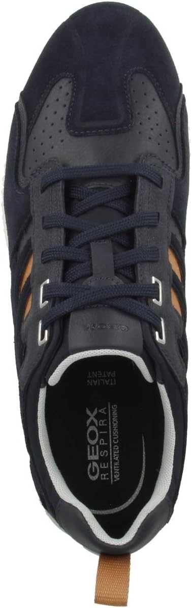 Geox U Snake.2 A Herren Sneaker 40 EU Navy Orange, 40 EU Navy Orange