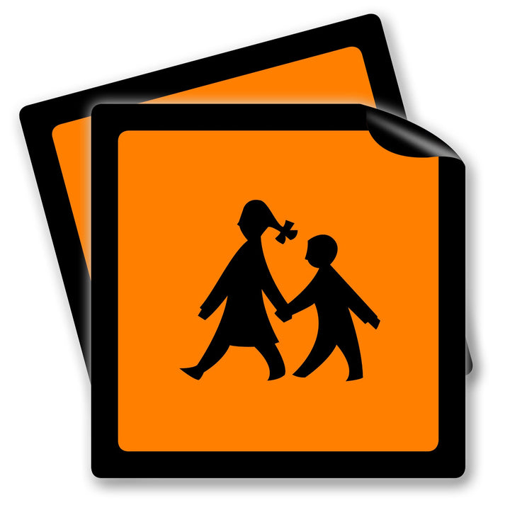 2x Schulbusschild Magnetschild Warntafel Schulbustafel Magnet Auto Schild Warnschild (Doppelpack 40x