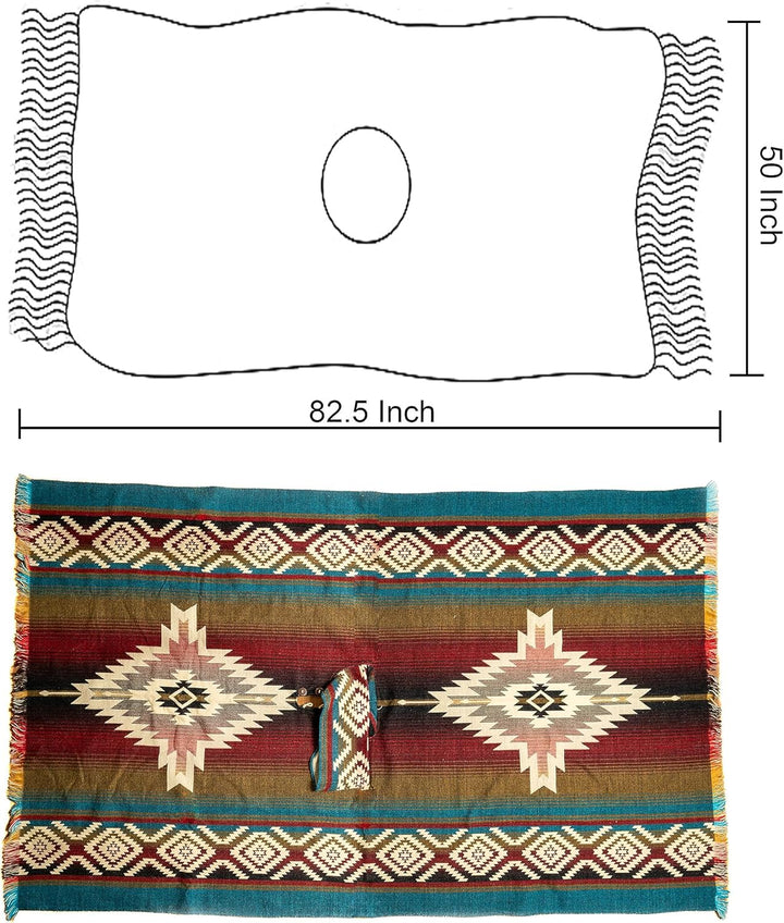 Alpaca World Unisex Alpaka Poncho Einheitsgrösse Meerblau, Weinrot, Beige, Variety