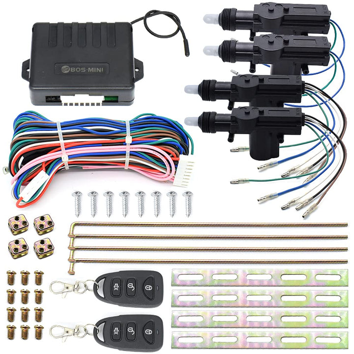 XUKEY Zentralverriegelung Universal Auto Türschloss Keyless Entry System mit 2 Fernbedienung, Autotü