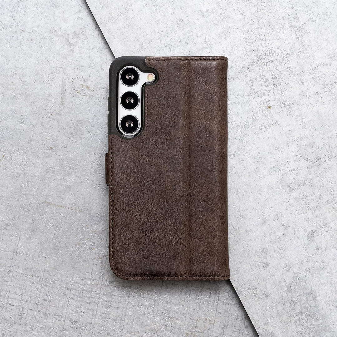 Porter Riley - Lederhülle für Samsung Galaxy S23 Plus. Premium Echtleder Standhülle/Cover/Brieftasch