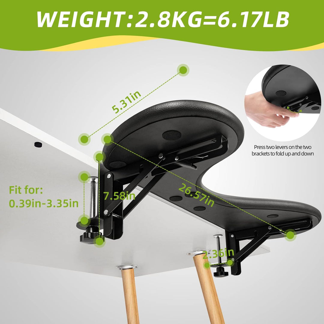 Giecy Ergonomics Schreibtisch Erweiterung,Faltbare handgelenkauflage,Ellbogen Rmauflage,Computer Tas