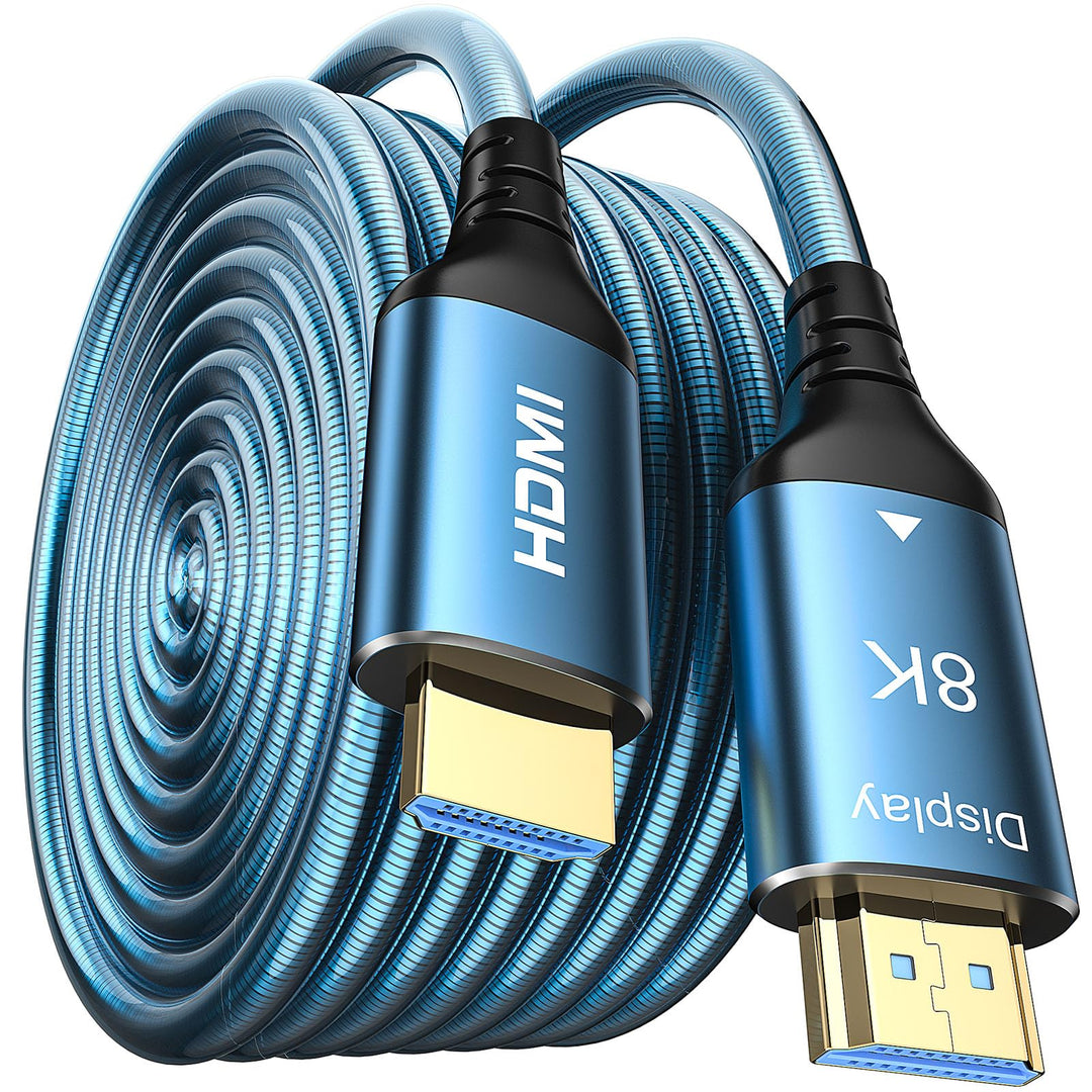 8K HDMI Glasfaserkabel 80m, Stahlpanzerung Optisch HDMI 2.1 Kabel Ultra High Speed, 8K UHD, Druckfes