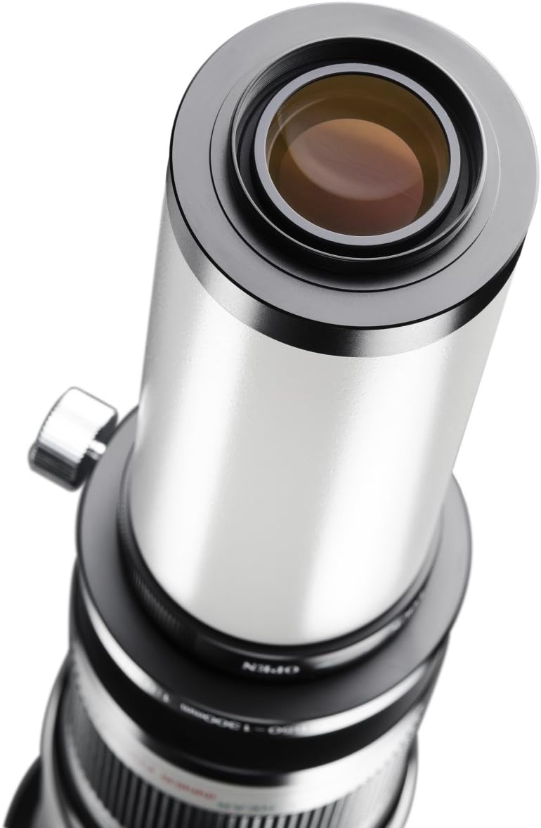Walimex Pro 650-1300mm 1:8-16 DSLR-Teleobjektiv für T2 Objektivbajonett weiss (manueller Fokus, für