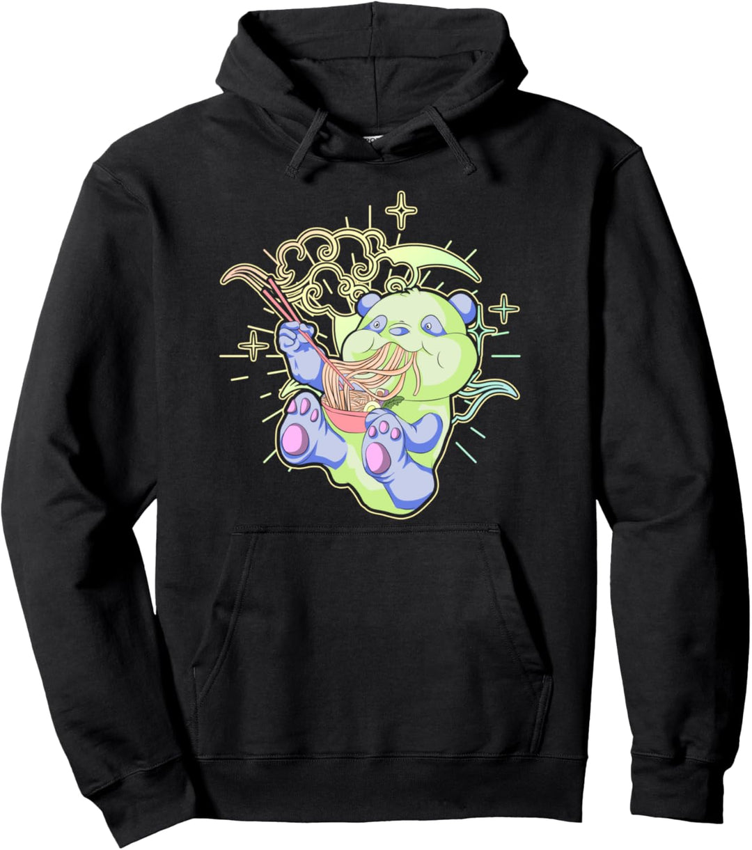 Kawaii Panda Vaporwave Anime Otaku Japan Ramen Pastel Goth Pullover Hoodie