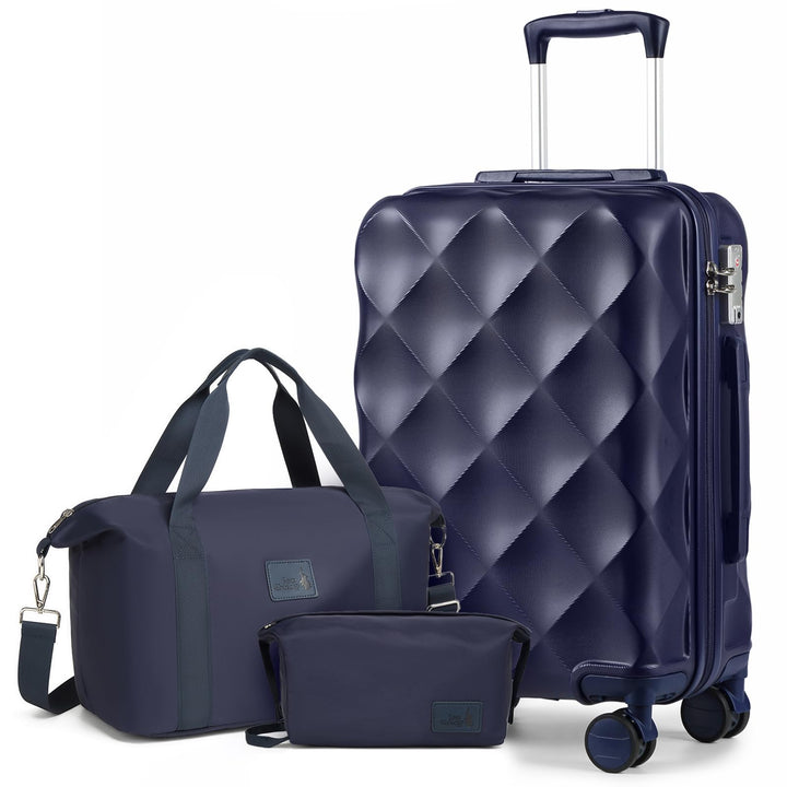 Sea choice Handgepäck Koffer Trolley ABS Leicht Reisekoffer Hardschale 4 Rollen und TSA Schloss Mit