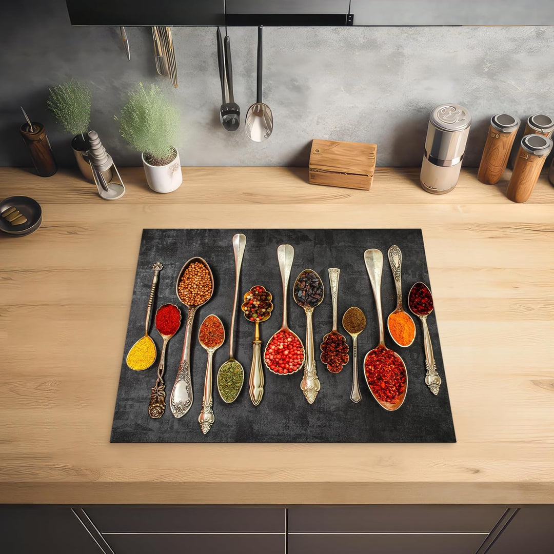 KitchenYeah© Herdabdeckplatte 59x51 cm Einteilig Ceranfeld Abdeckplatte Küche Deko Ceranfeldabdeckun