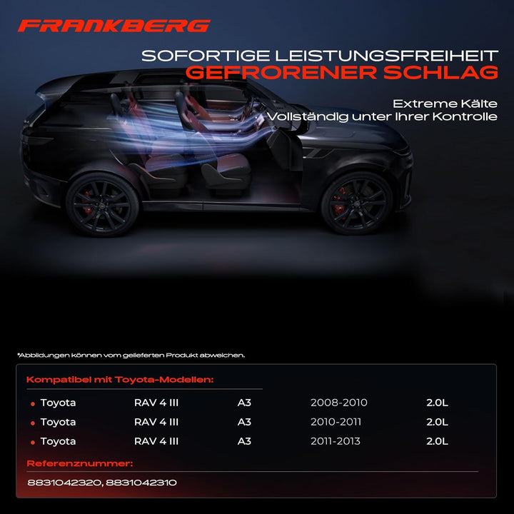 Frankberg Klimakompressor Klimaanlage Kompatibel mit RAV 4 III A3 2.0L Benzin 2008-2010 Replace# 883
