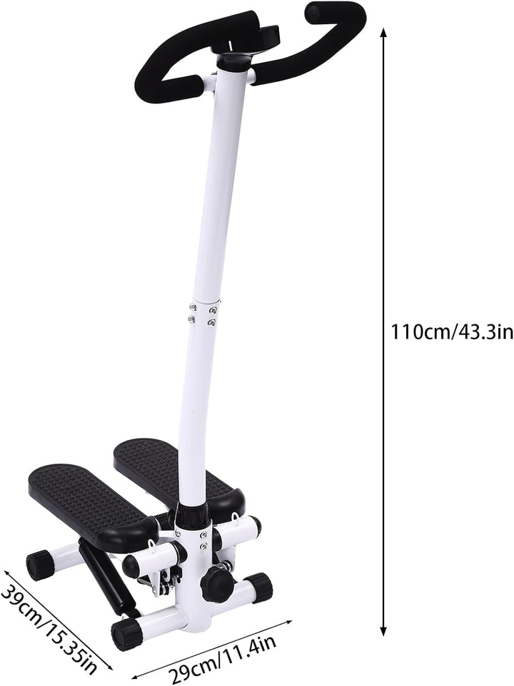 Donened - Mini Stepper mit Power Ropes für Zuhause, Up-Down Swing Stepper, mit Digital Monitor, bis
