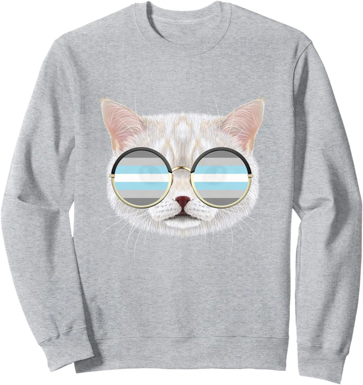 Demiboy Pride Cat LGBT Sonnenbrille Demiboy Sweatshirt