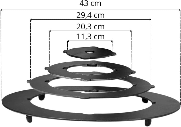 Ø40cm Uchag 2mm Stahl Utschak mit Adapter-Ringe Abzugsrohr Utschag Feldküche Feuerstelle Campingofen