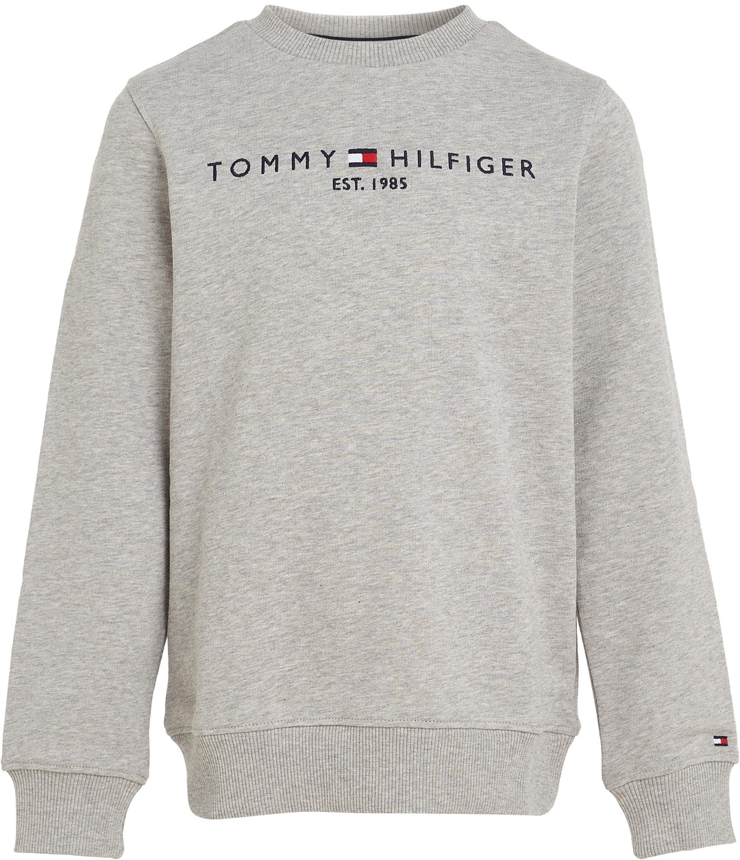 Tommy Hilfiger Kinder Unisex Sweatshirt Essential Sweatshirt ohne Kapuze 6 Jahre Grau (Light Grey He