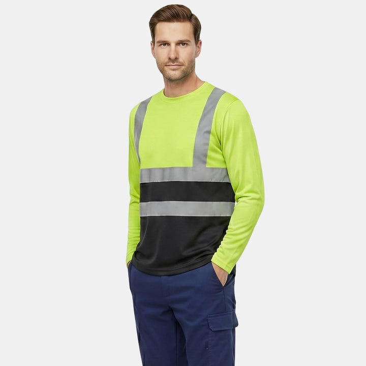 HYCOPROT Warnschutz T-Shirt Warnweste Reflektierend Hochsichtbares Warnweste Warnshirt Atmungsaktiv