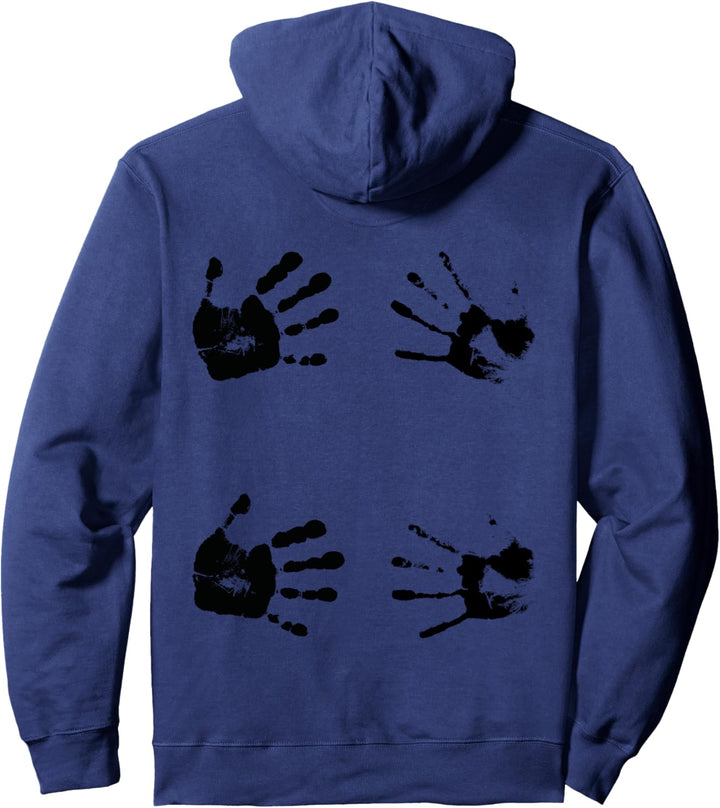Schwarze Handabdrücke - Schrauber Mechaniker-Freundin Pullover Hoodie